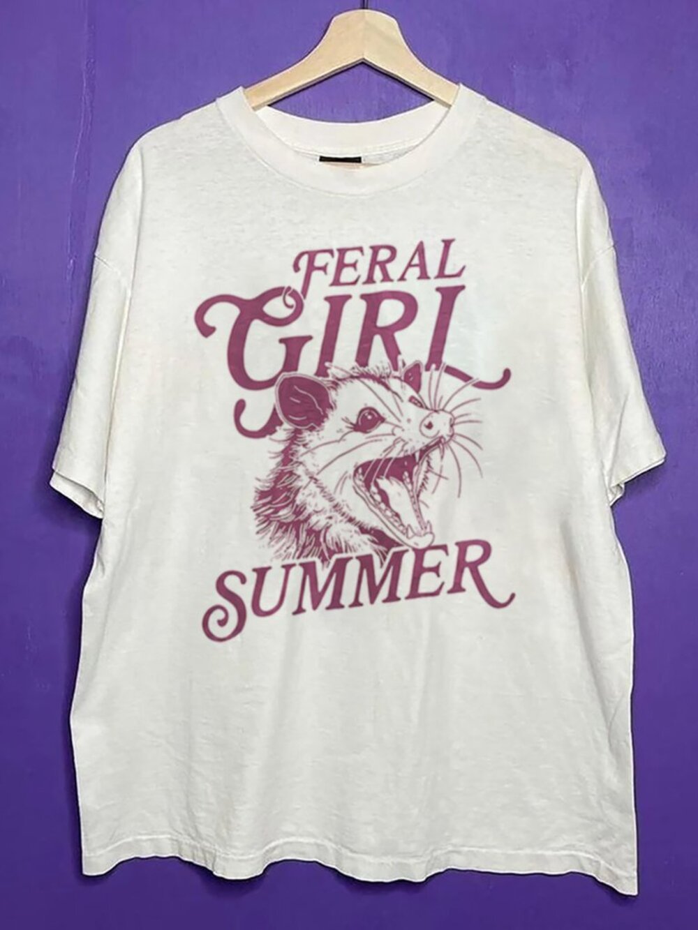 90s Feral Girl Summer Opossum Shirt, Funny Meme Opossum T Shirt, Feral Shirt Tee